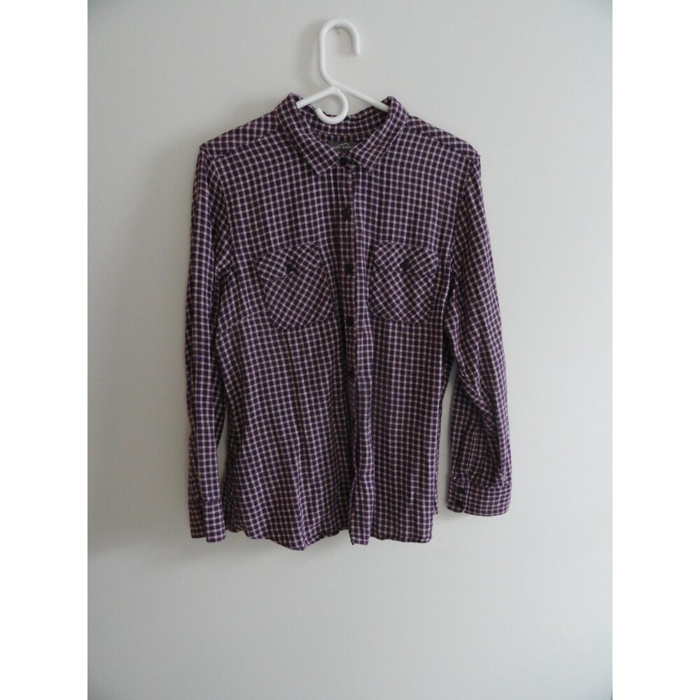 Eddie Bauer Women's Plaid Button Up Long Sleeve Flannel Shirt XXL